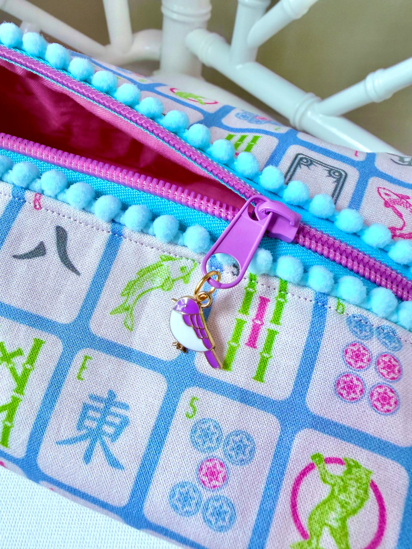 Blue Tiles Mahjong Tile Bag