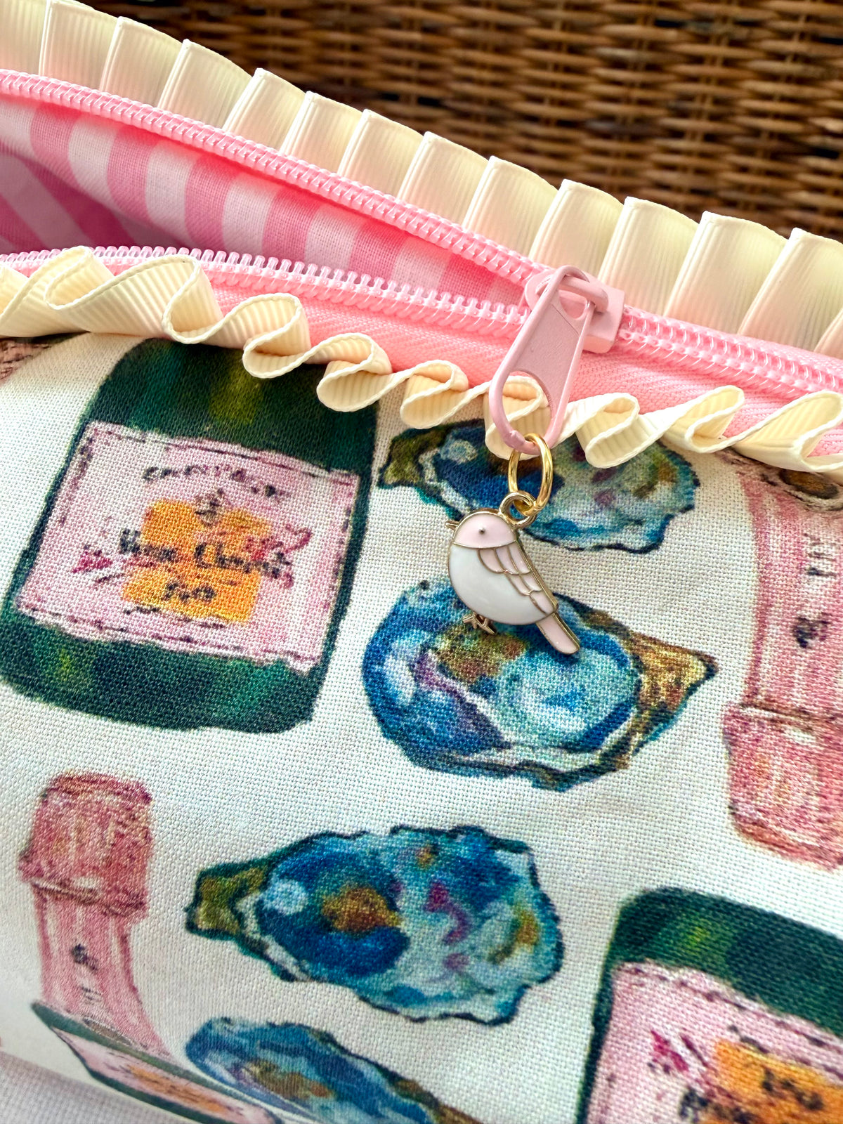 Champagne & Oysters Mahjong Tile Bag