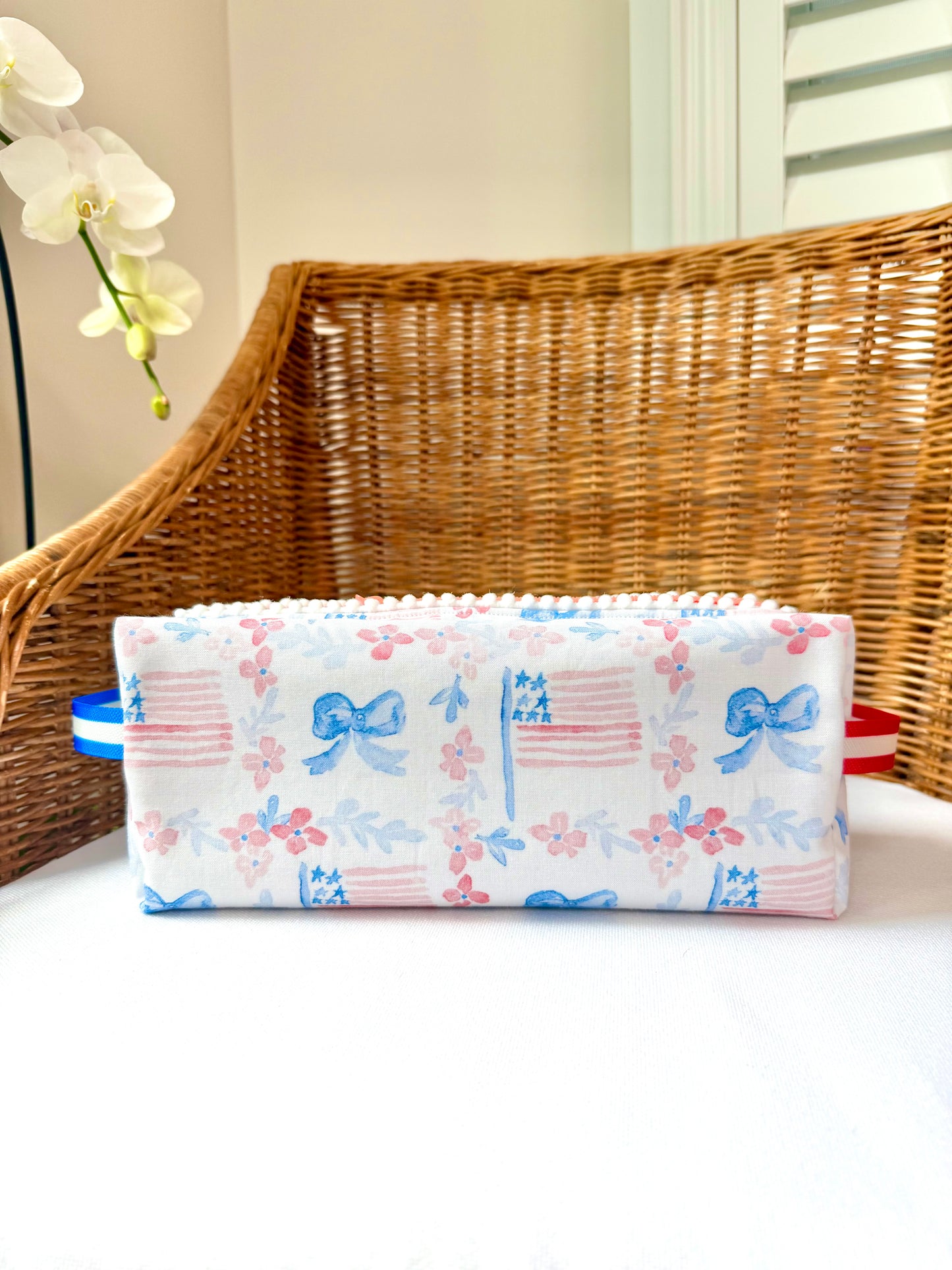Cute Watercolor Flag Mahjong Tile Bag