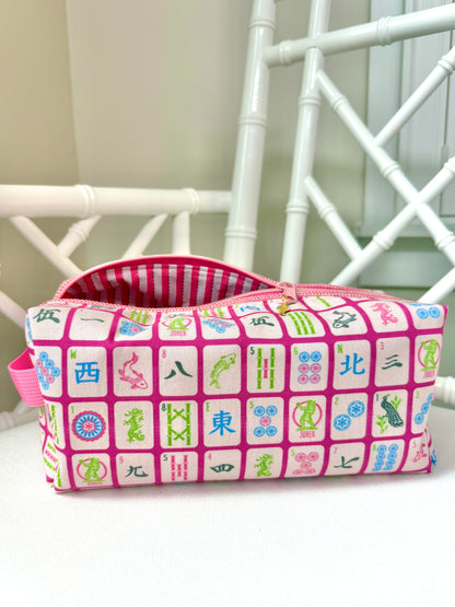 Pink Tile Mahjong Tile Bag
