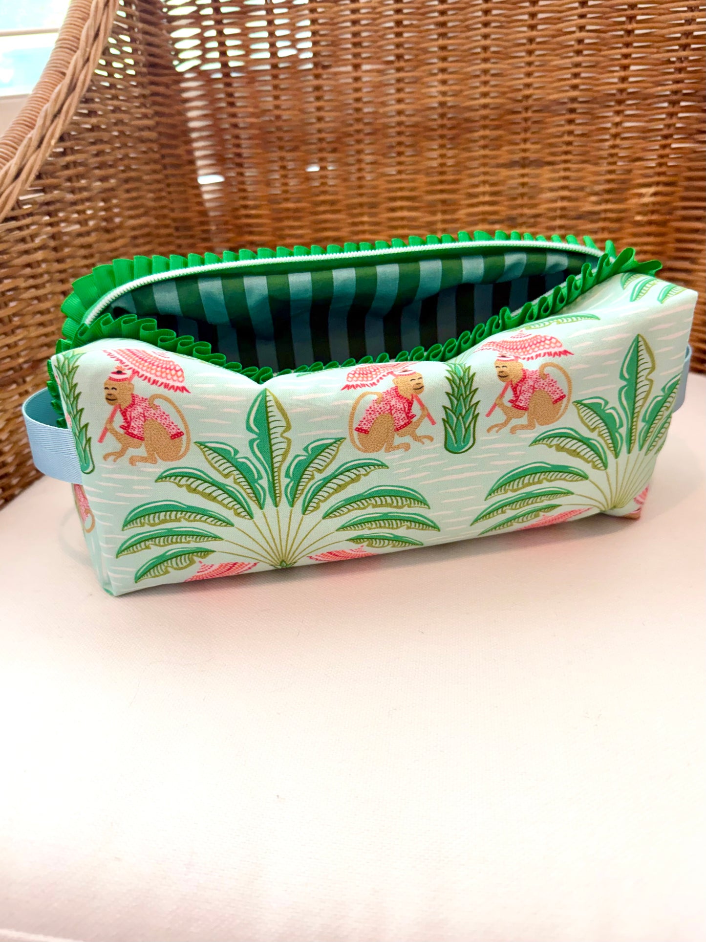 Pink & Green Monkey Tile Bag