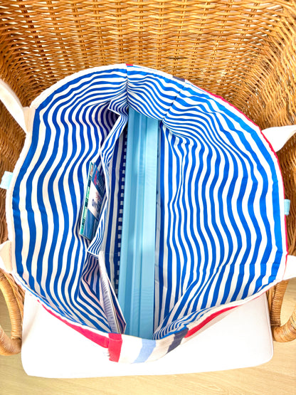 Mahjong Carryall Tote - Patriotic Stripes