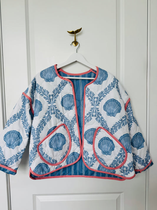 Blue Shell Quilt Coat