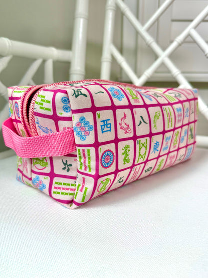 Pink Tile Mahjong Tile Bag