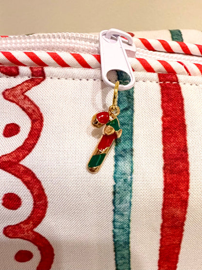 Candy Cane Mahjong Tile Bag - White