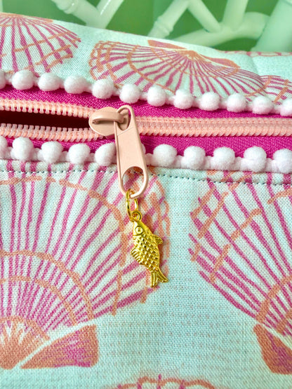 Pink Shells Mahjong Tile Bag