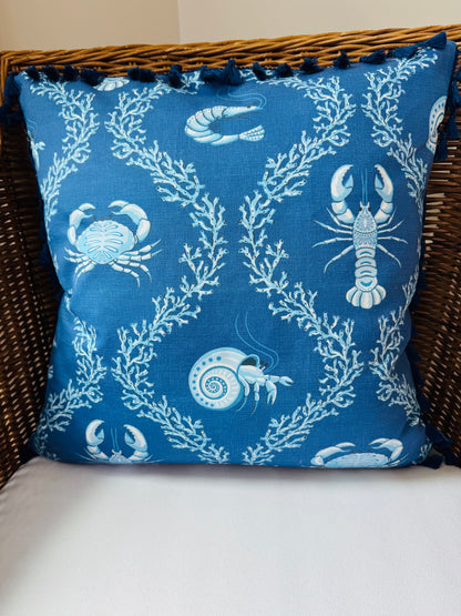 Blue Sea Life Pillow