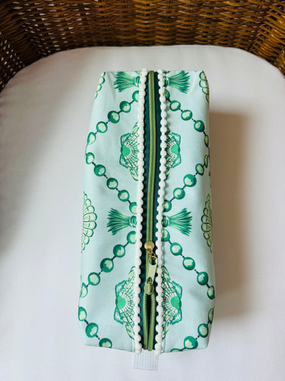 Green Shell and Pearl Mahjong Tile Bag