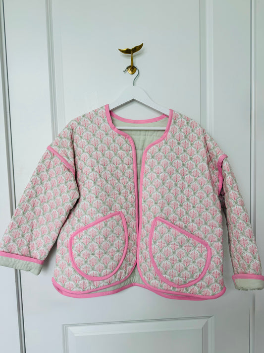 Pink & Green Quilt Coat