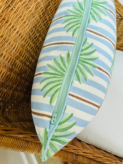 Blue Stripe Palm Pillow