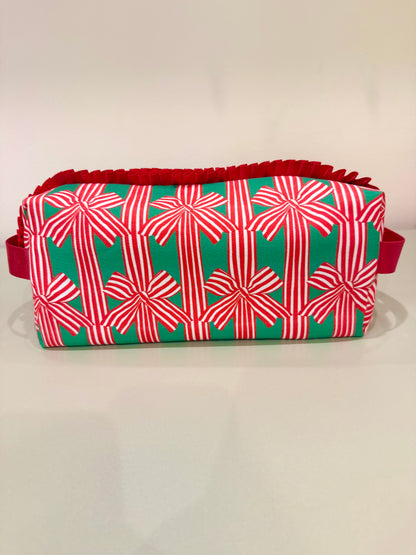 Christmas Ribbons Mahjong Tile Bag - Red