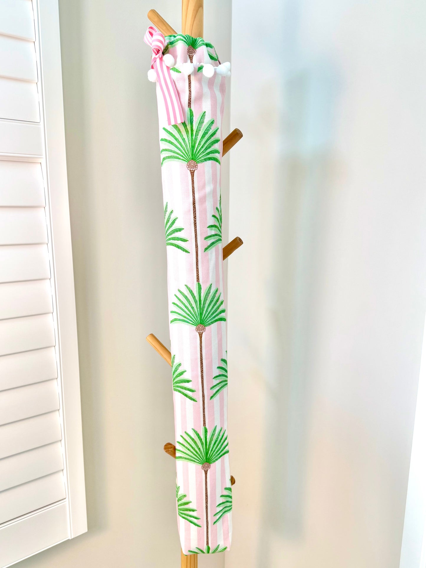 Pink Palm Mat Bag