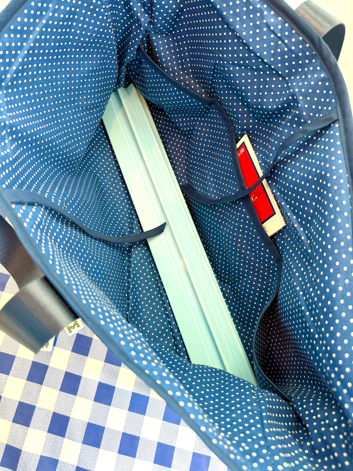 Mahjong Carryall Tote - Blue Equestrian