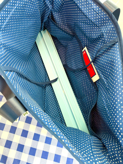 Mahjong Carryall Tote - Blue Equestrian