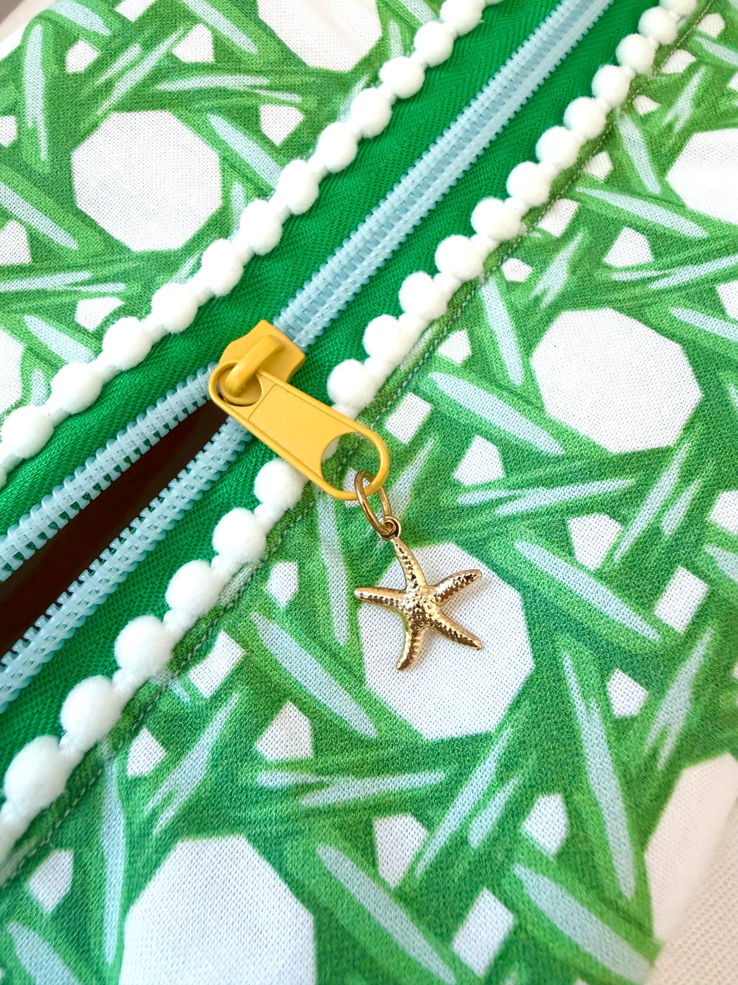 Green Rattan Caning Mahjong Tile Bag
