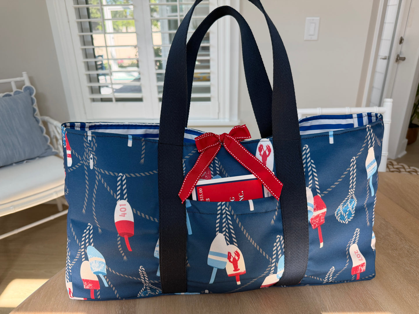 Mahjong Carryall Tote Summer Buoys