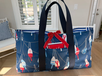 Mahjong Carryall Tote Summer Buoys
