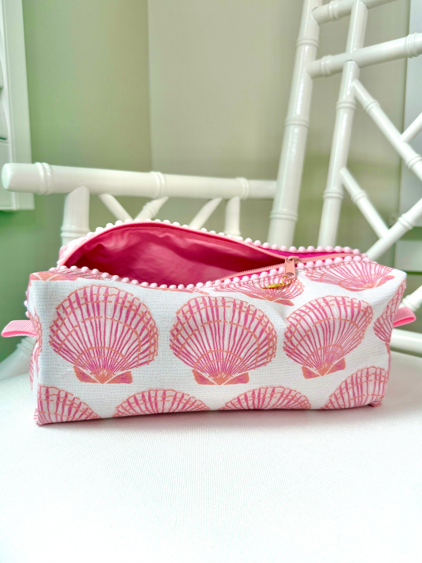 Pink Shells Mahjong Tile Bag