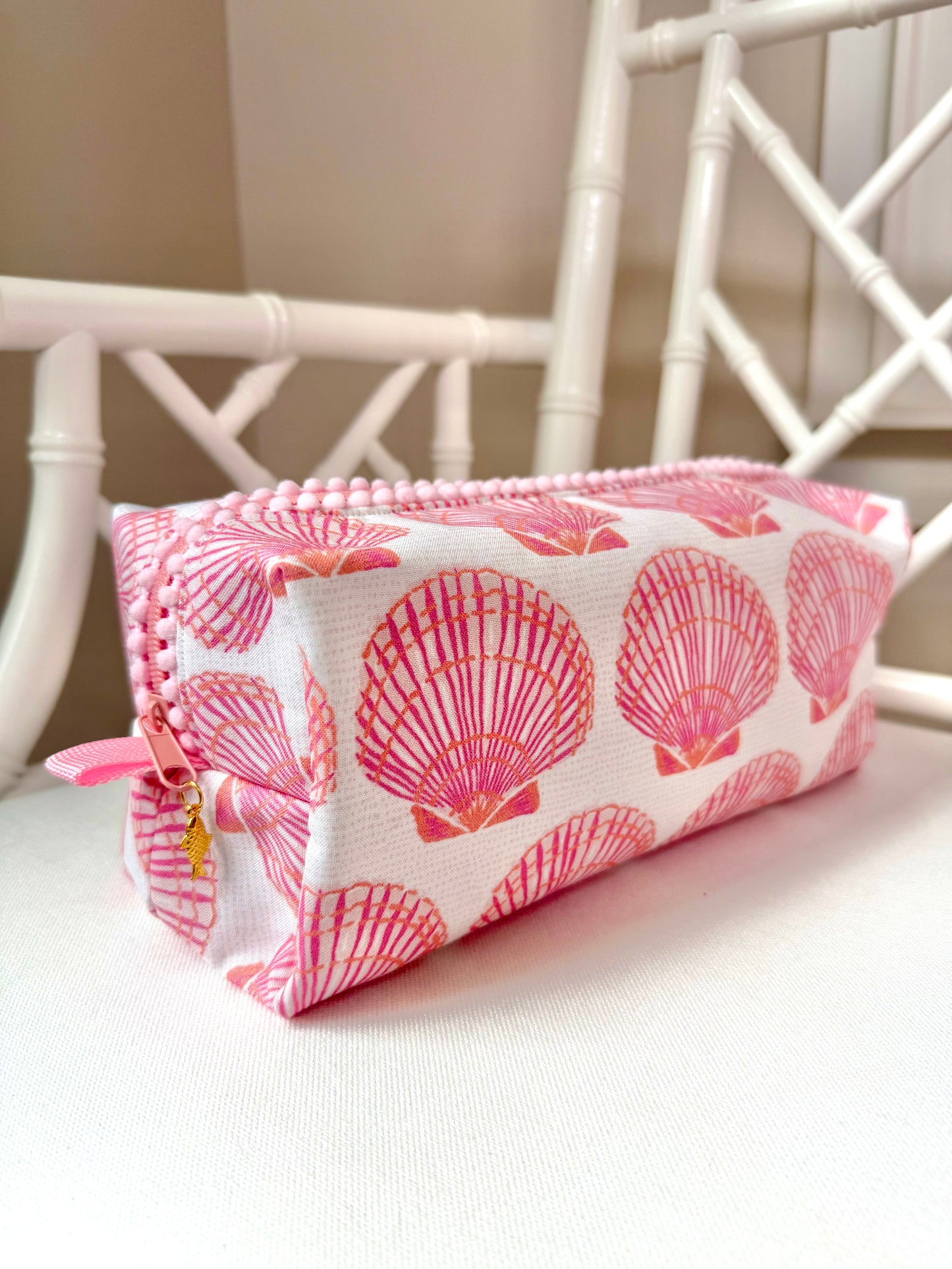 Pink Shells Mahjong Tile Bag