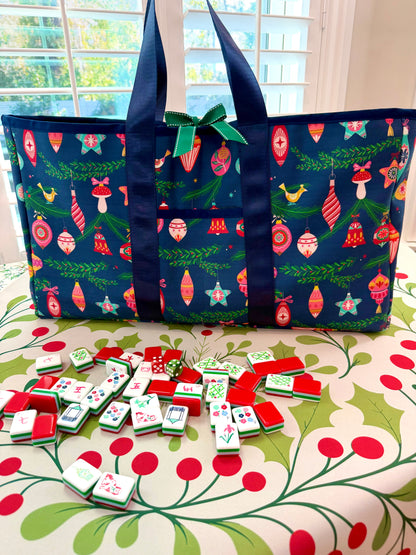 Mahjong Carryall Tote - Lucky Ornaments