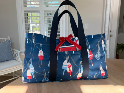 Mahjong Carryall Tote Summer Buoys