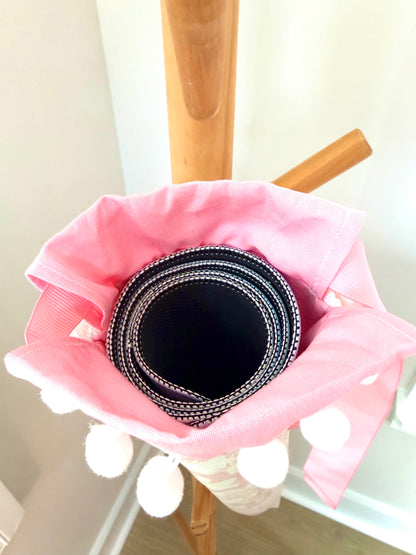 Dusty Pink Palm Mat Bag