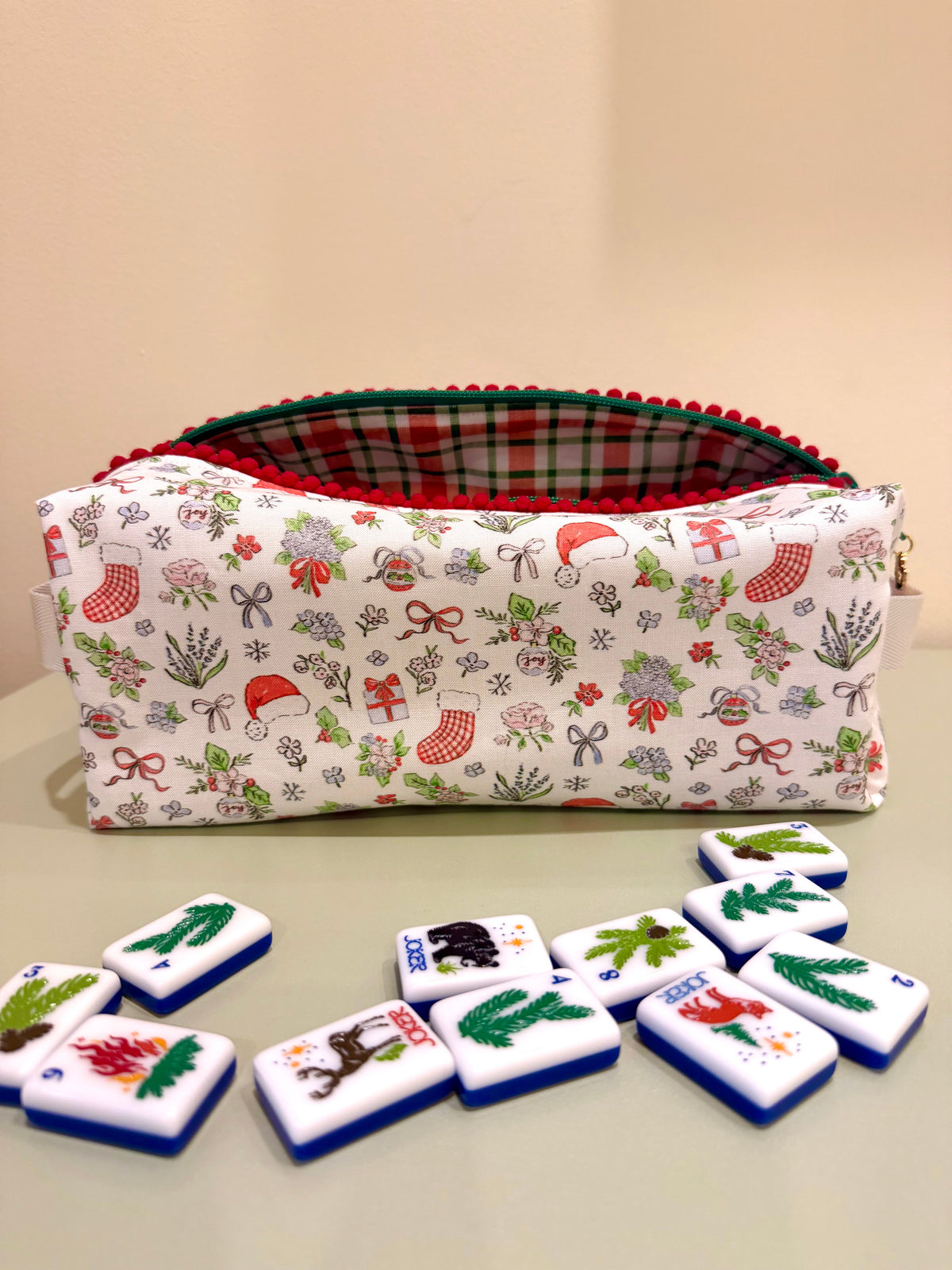 Mrs Claus's Garden Mahjong Tile Bag