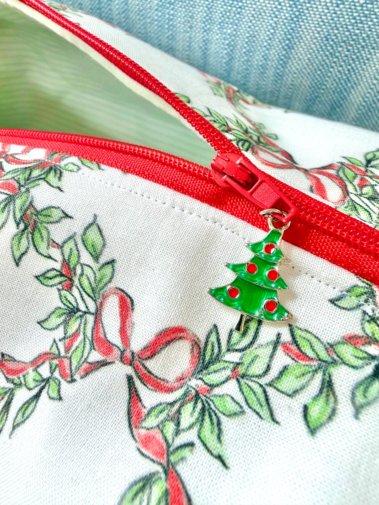 Christmas Bows Mahjong Tile Bag