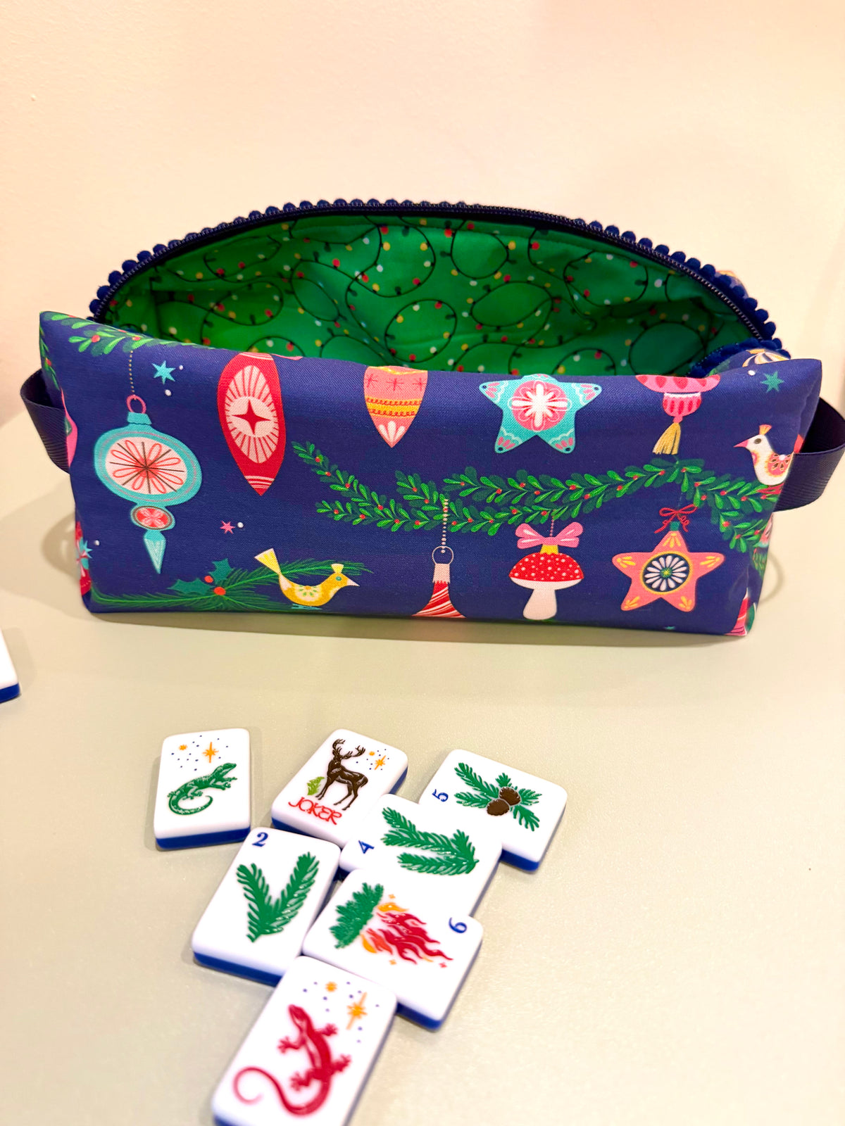 Merry Ornaments Mahjong Tile Bag