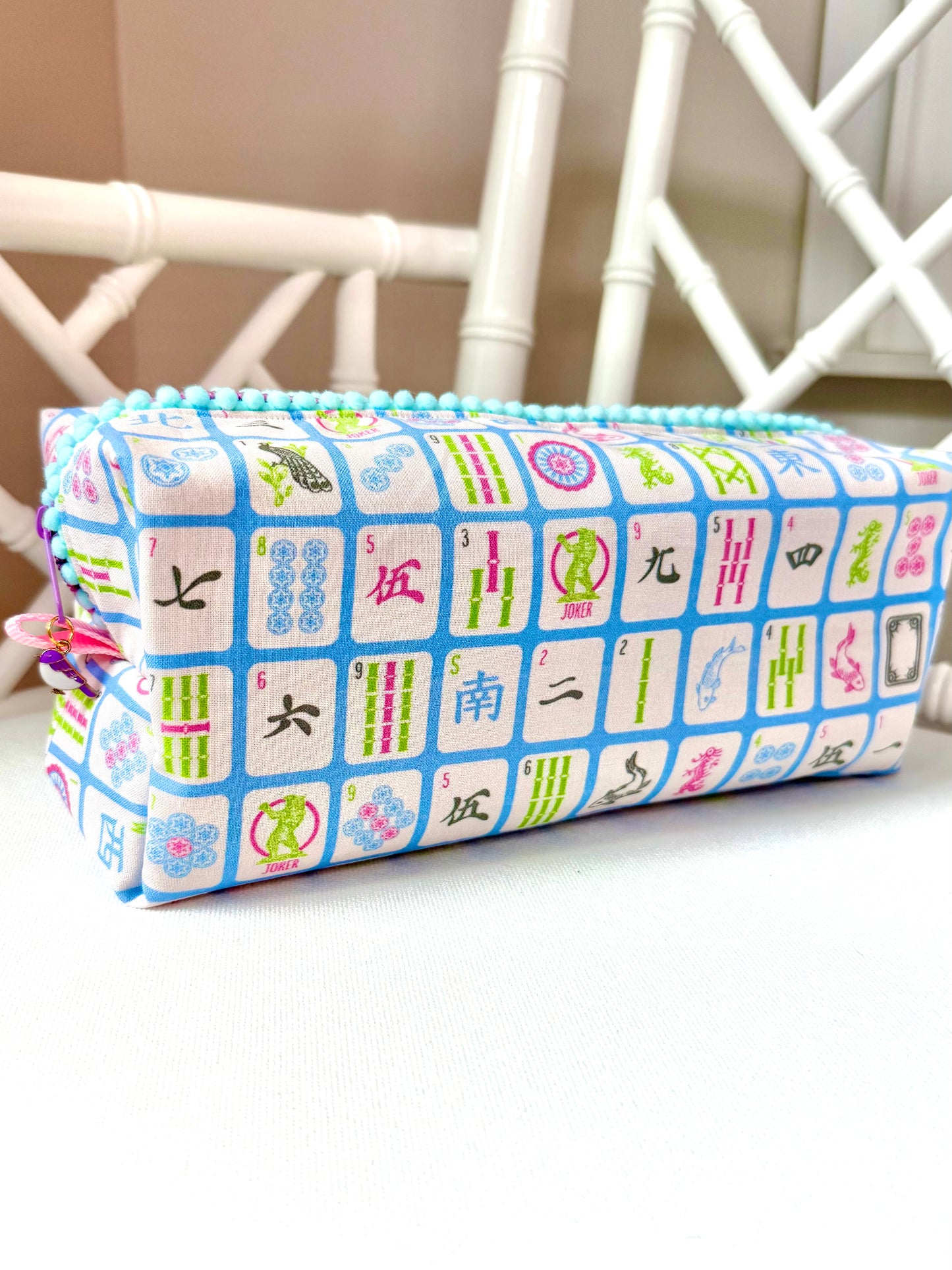 Blue Tiles Mahjong Tile Bag