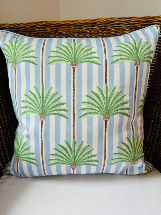 Blue Stripe Palm Pillow