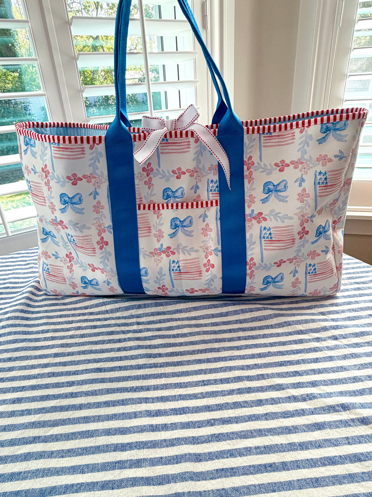 Watercolor Flag Mahjong Carryall Tote