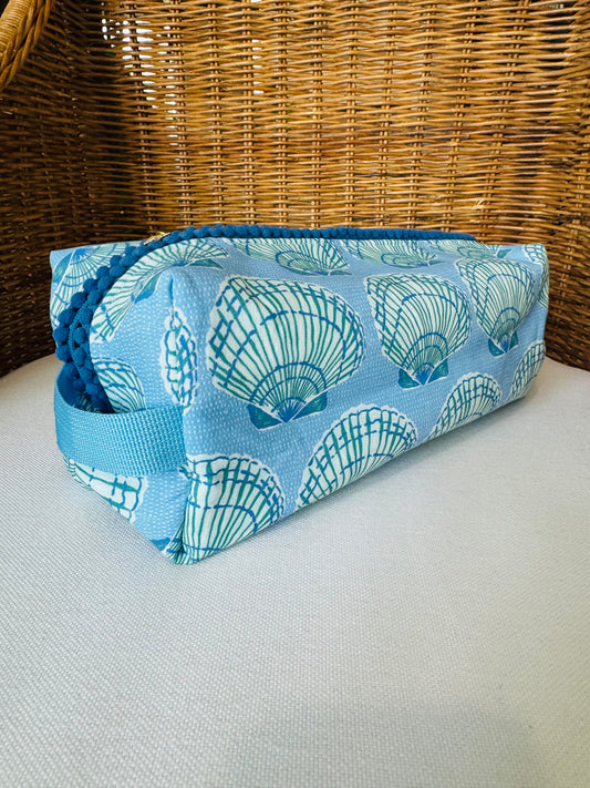 Blue Shell Mahjong Tile Bag
