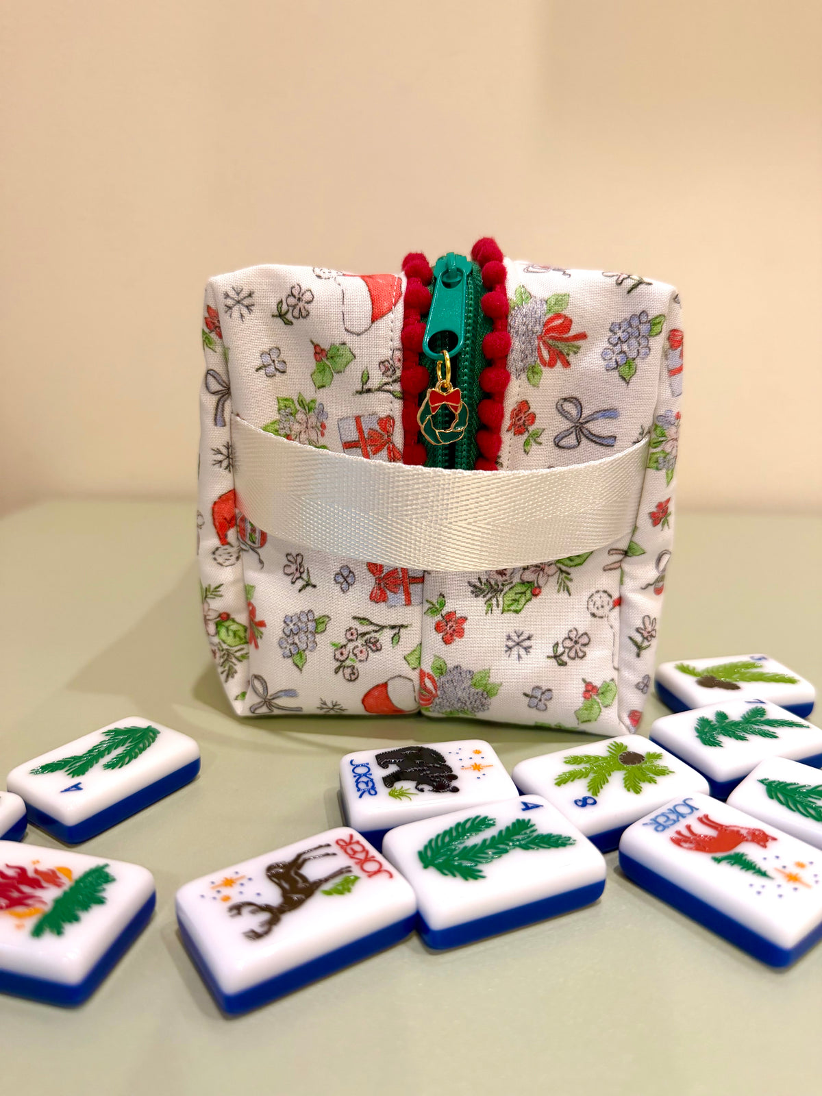 Mrs Claus's Garden Mahjong Tile Bag